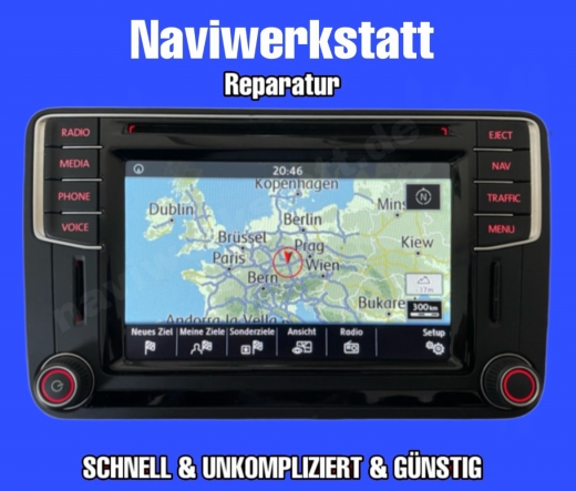 Discover Media Touchscreen Reparatur VW Skoda Seat Autoradio MIB-STD2 TechniSat Preh RNS 100%